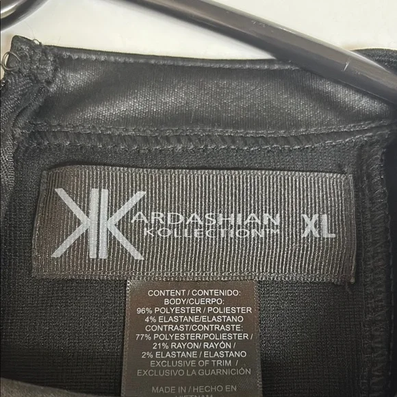 Kardashian Kollection Elegant Black Long Sleeve Dress - Picture 3 of 7